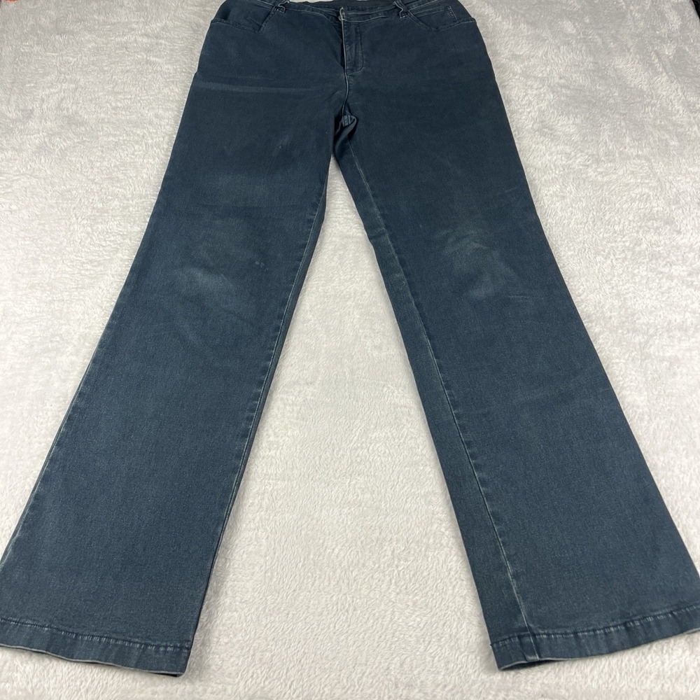 Lafei-Nier Straight Leg Jeans Womens 29 Blue Dark Wash Stretch Denim